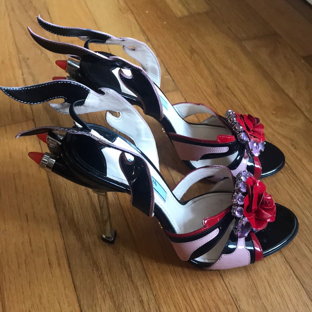 Prada flame tail light heels